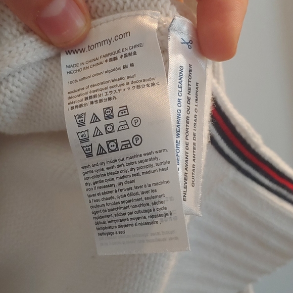 Tommy Hilfiger classic two-tone white sweater - Picture 5 of 5